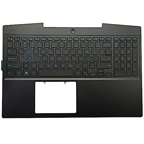 BestParts New Palmrest Case W US Keyboard + Blue Backlit Replacement for Dell Inspiron G3 15 3590 15.6