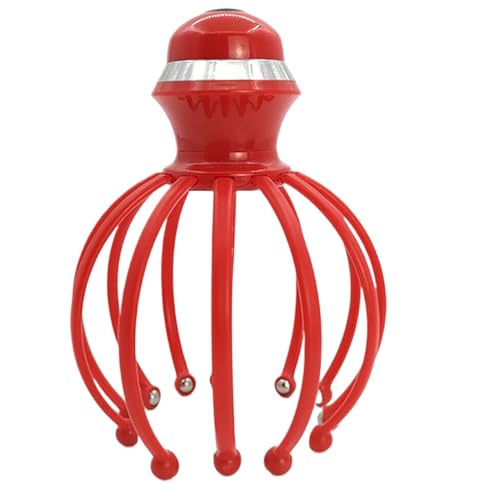 Massaggiatore Elettrico Per Cuoio Capelluto Octopus | Massaggiatore Vibrante Per La Testa Octopus | Massaggio Testa Ragno | Antistress Grattatesta - Massaggiatore Per La Profonda Con Grattacapo