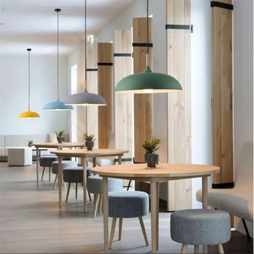Lampe suspendue bois véritable E27 luminaire design gris - 2