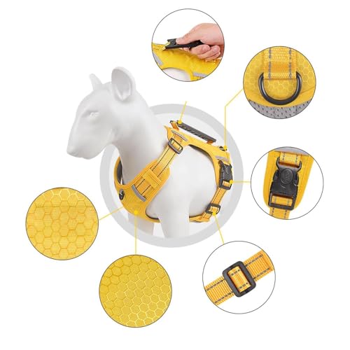 Hundegeschirr – Hunde-Weste, 1 ausbruchsichere Körperbandage für Outdoor-Übungen, verstellbarer Brustgurt mit Sicherheitsschnallen, Haustierzubehör, sicheres Welpengeschirr für Parks, Spaziergänge und – Bild 8