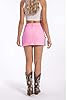Women's Mini Cargo Denim Skirt, Low Rise Pink Carg... #3