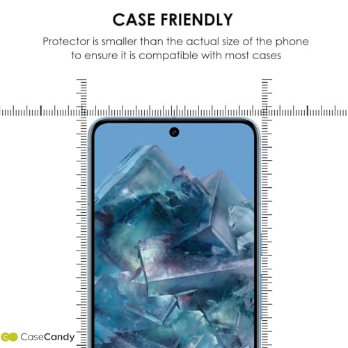 Image of Advanced Black Border Tempered Glass Screen Protector For Google Pixel 8A 5G Cellphone (6.1 Inch,Pack Of 1)|Full Screen Coverage (Except Edges) Screen Protector Guard Protector