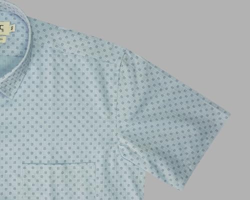 Image of GHPC 100% Cotton Printed Half Sleeves Regular Fit Formal Shirt for Men