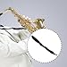 Yibuy 2Pcs Silver Saxophone Lyre Holders for Performances for Marching Band 4x4mm w/Neck Strap