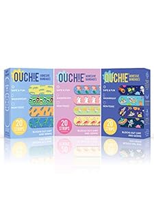 Aya Papaya Ouchie Non-Toxic Printed Triple Combo (60 Pack) - Blue, Lavender, Space Blue