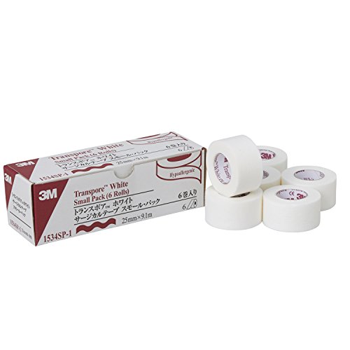 3M サージカルテープ トランスポア ホワイト 25mm幅x9.1m 6巻 1534SP-1