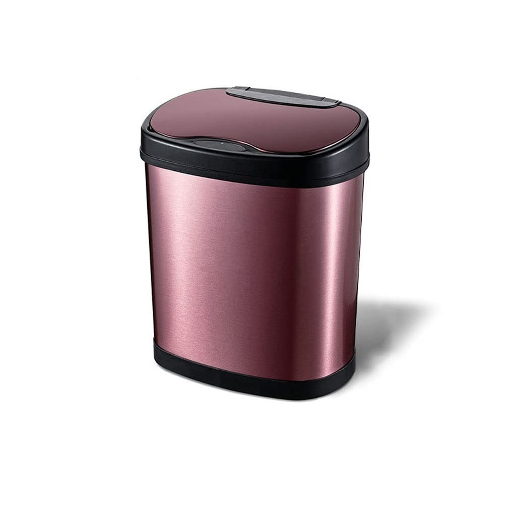 OTQEFTN Trash Can Household Stainless Steel Intelligent Automatic Induction Trash Can Suitable for Living Room Bedroom Kitchen Toilet Garbage Storage Bucket Bathroom Trash Can