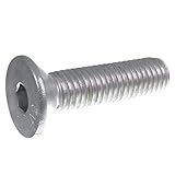 SECCARO Senkschraube M10 x 40 mm, Edelstahl V2A VA A2, DIN 7991 / ISO 10642, Innensechskant, 20 Stück