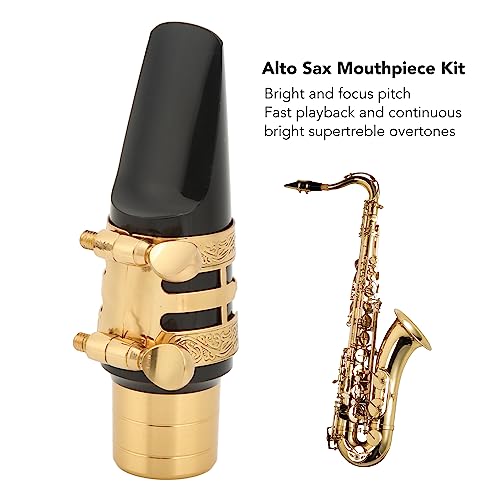 Kit de bocal de saxofone alto, bocal robusto para saxofone alto de substituição com inclinação de fo