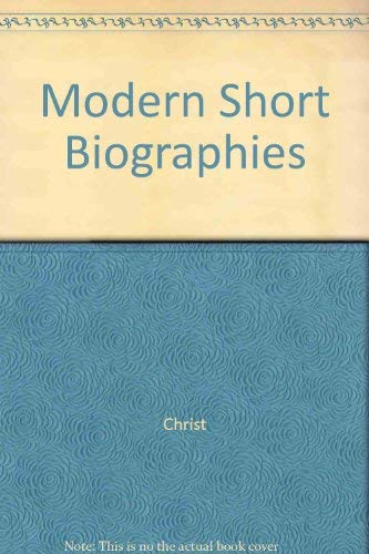 Modern Short Biographies 0870651706 Book Cover