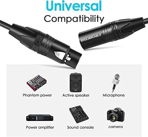 Shuliancable Xlr Cable, 3 Pins Xlr Male To Female Microphone Balanced Cable, Compatible With Microphone, Speaker, Mixer, Amplifier And More (3M/ 10Ft) #TOP1