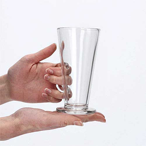 KADAX Latte Macchiato Juego de 6 vasos de café de 260 ml con asa, vasos de té de cristal, vasos para café, té, capuchino… - Imagen 7