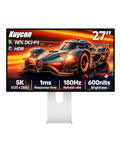 Image of P27Z 27'' 5K Glossy Monitor, Dual Mode Monitor UHD 180Hz / FHD 2K 330Hz, IPS Panel, 10-Bit Color, 99% sRGB, 98% DCI-P3, 218PPI, HDR, 1ms, 1500:1 (Minimalist - with Stand x2)
