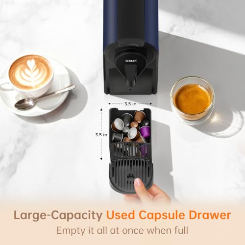 Image of CHULUX Bafe-Pro Compact Espresso Coffee Machine for Nes Original Pods, Navy