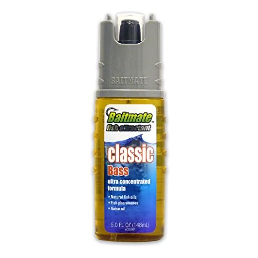 BAITMATE Fish Attractant Classic Bass Scent, 5 Fluid-Ounce, Gold