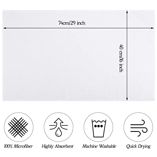 Image of Shimeyao 40 Pack Bleach Proof Towels Microfiber Absorbent Resistant Hair Hand Towels Bulk Quick Dry for Barber Gym Bath Spa Shaving (White,16 x 29 Inch)