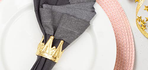 Napkin Ring Set Of 4, Napkin Ring,Fall Napkin Ring,Christmas Napkin Ring,Thanksgiving Napkin Ring,Farmhouse Napkin Ring,Fall Décor Napkin Ring,Napkin Holder,Rustic Napkin Ring, 2" Gold Crown #TOP1
