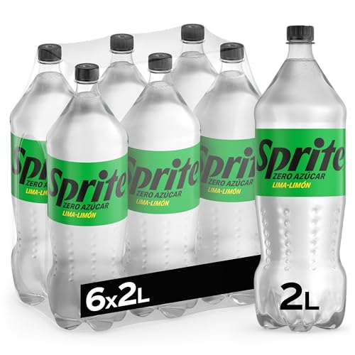 Sprite Sin Azúcar - Refresco de Lima-Limón sin azúcar y sin calorías - Botella 2L, pack de 6