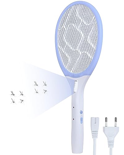 Weird Wolf Rechargeable Electric Fly Swatter Mosquito Racket Bat with COB Light | Long Battery Life | Made in India with 6 Month Warranty (Purple) (Image - 1)