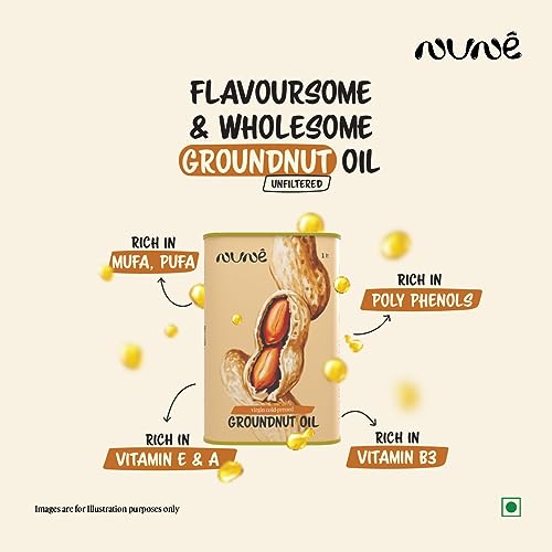 Image of Nune Virgin Cold Pressed Groundnut Oil - 2 Litre with Pure & Certified Cooking Oil