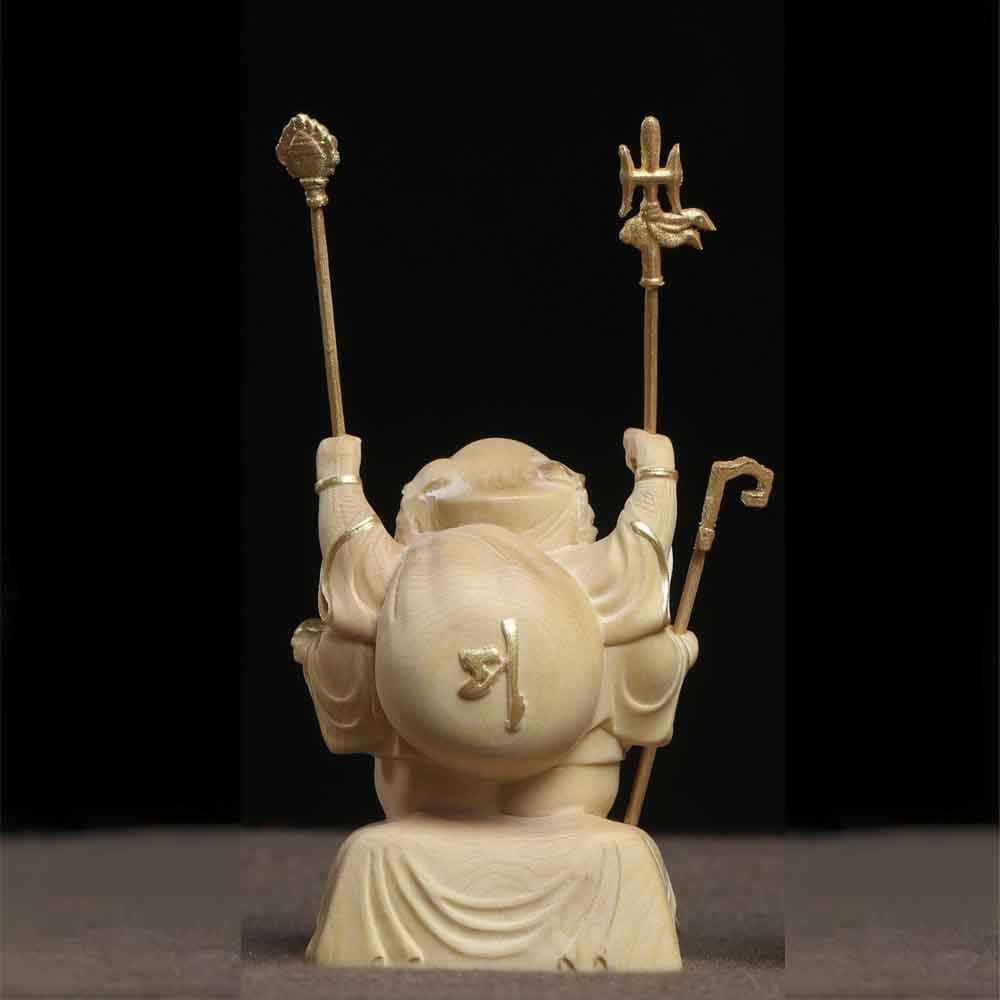 Amazon｜仏像 大黒天 置物 三面大黒天 縁起物 開運招福七福神 (高さ6cm
