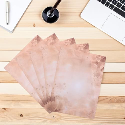 Papier pour Loisirs Créatifs et Correspondance Rétro, 100 Feuilles Double Face Format A4