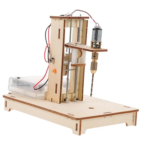 WESIEVYA Mini Desk Bench Drill Wood Drill Press Kit Portable Small Size DIY Science Project Tool for Plastic and Wood Drilling at Home