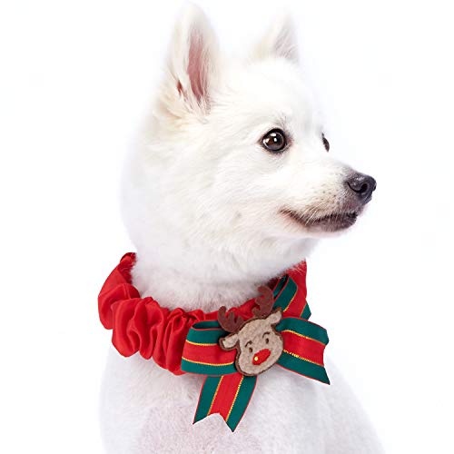 Blueberry Pet Christmas Reindeer Dog Collar Cover,...
