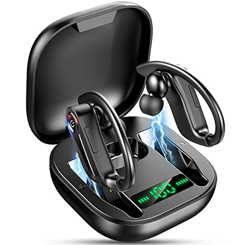 Bluetooth 5.1 Kopfhörer Sport, In Ear Kopfhörer Kabellos Bluetooth Sportkopfhörer Wireless Earbuds mit Dual Mikrofon, Noise Cancelling Ohrhörer mit IP7 Wasserdicht, 50H Deep Bass, USB-C, LED-Anzeige