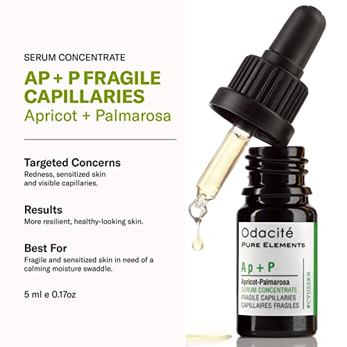 Odacité Anti Aging Serum Concentrate With Apricot And Palmarosa - For Fragile Capillaries - Ultra-Soothing Facial Serum For Fragile Skin, Redness & Healthy Looking Skin - 0.17 Fl. Oz #TOP1