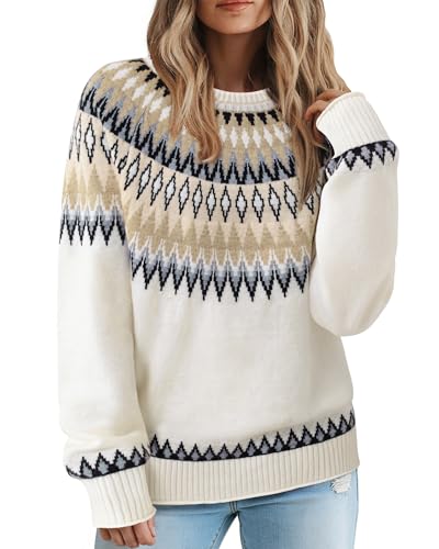 Messic Women's Pullover Sweaters: Cute Women Fall Sweaters Oversized Pullover