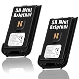 2 Pack 5R Mini Two Way Radio Battery 1600mAh 5RMini Walkie Talkie Original Battery USB-C Charging DC8.4V for Handheld Radio