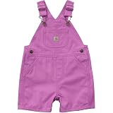 Carhartt Unisex Baby Loose Fit Canvas Shortall, Bodacious Hot Pink, 3 Months