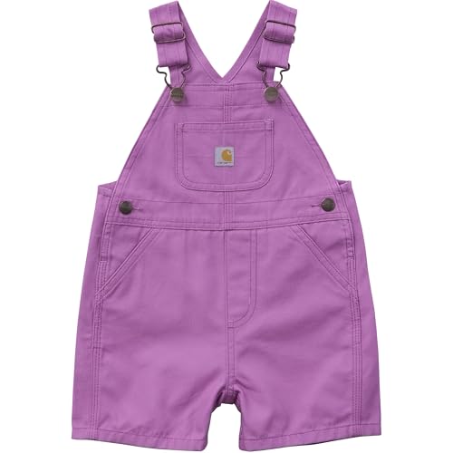Carhartt Unisex Baby Loose Fit Canvas Shortall, Bodacious Hot Pink, 3 Months