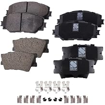 SureStop Brake Pad Set Compatible with Toyota RAV4 2009-2018 Front and Rear Ceramic, Pro-Line Series