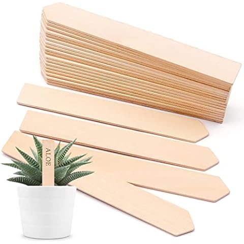 WINSDL 30 Stück Hölz Pflanzenschilder Cover