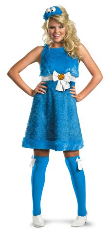 Disguise Women's Sesame Street Cookie Monster Sassy Costume, Blue, Large