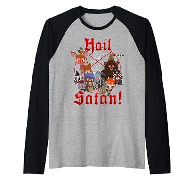 South Park Hail Satan! Evil Woodland Animals Pentagram Camiseta Manga Raglan | Ya disponible en tu tienda friki favorita! En mundofriki.es!