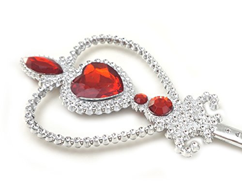 Tiara & Wand Set – Silver/Red Heart Jewel - Image 4