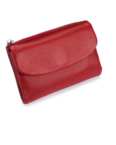Joyfullygo Wallet, Joyfullygo Unisex Pebble Leather Wallet - Small Wallets for Women (15# Red)