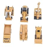 ZJchao Legierungs-Baufahrzeug-Set Im Maßstab 1:64 für, Lernspielzeug Zur Entwicklung Motorischer Fähigkeiten, Spiel-Trucks mit Technischem Thema für Kreatives Lernen