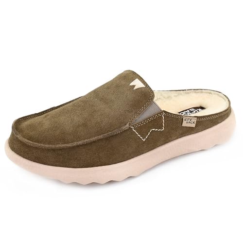 Chaussures légères sans Talon pour Hommes mocassins daim laine matelassés