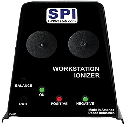 Image of SPI Westek 94000 Workstation Air Ionizer without Fan - 12 inch Area of Effective Electrostatic Control with Still Air Technology & Adjustable Pulse Rate, Compact Size Fits on Top of Desk - 120V