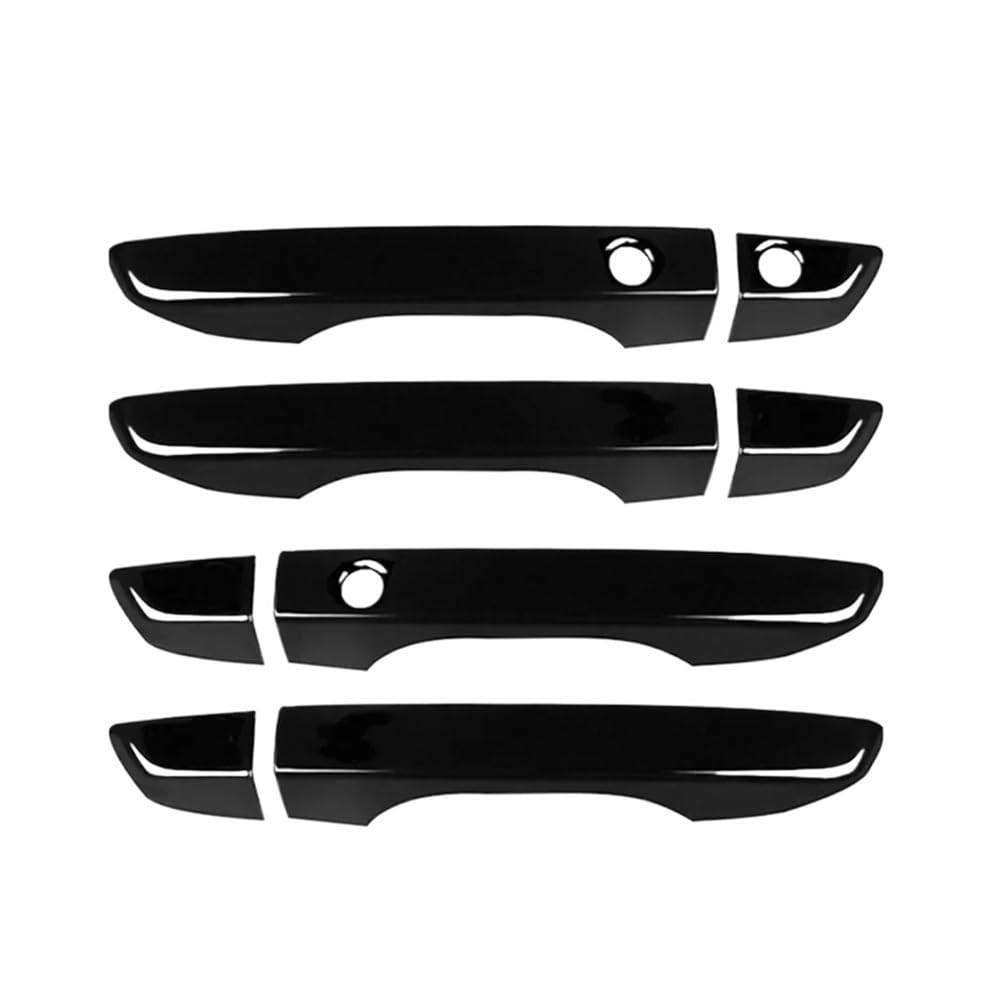 Bikkjbk Black Car Vehicle Door Handle 4Pcs Door Handle Covers With Keyless Entry Exterior Handles For Civic 10Th 2016-2019 Car Decor
