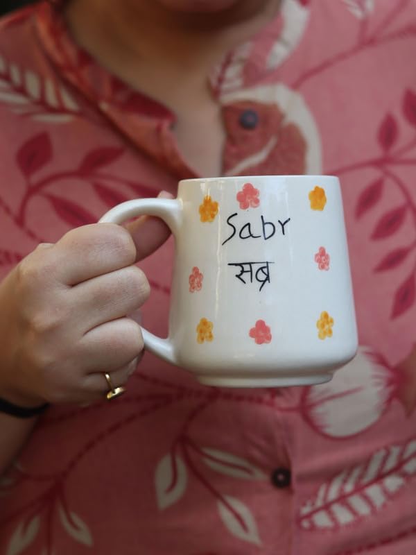 Image of WEAVING HOMES Set of 1 Sabr Mug (250ml) Microwave & Dishwasher Safe