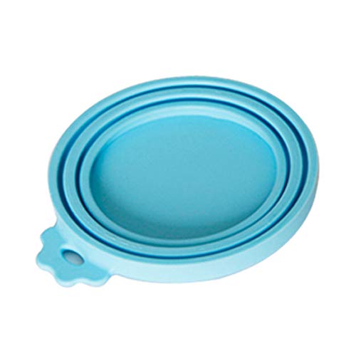 1 x Silikon-Abdeckung für Tierfutter, versiegelt, Universaldeckel für Hundedosen, Deckel für Frischhaltedosen, zufällige Farbe