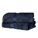 Superior 900 GSM Luxury Bathroom Towels, Made Long-Staple Combed Cotton, Set of 2 Hotel & Spa Quality Bath Towels - Navy Blue, 30" x 55" Each
