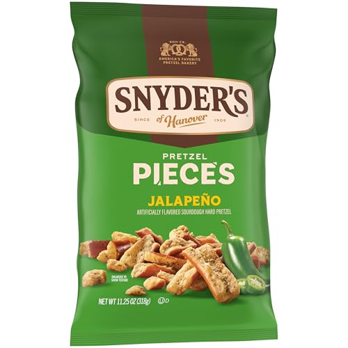 Image of Snyder's of Hanover Jalapeno Flavored Pretzel Pieces, 11.25 Oz Bag (Pack of 3)