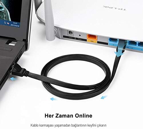 Ugreen CAT7 U/FTP Flat Ethernet Kablosu 1.5 Metre - Görsel 5