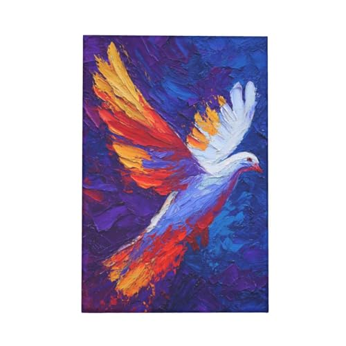 Cuadro de paloma blanca decorativo enmarcado de 30x45 cm para pared de sala de estar 7